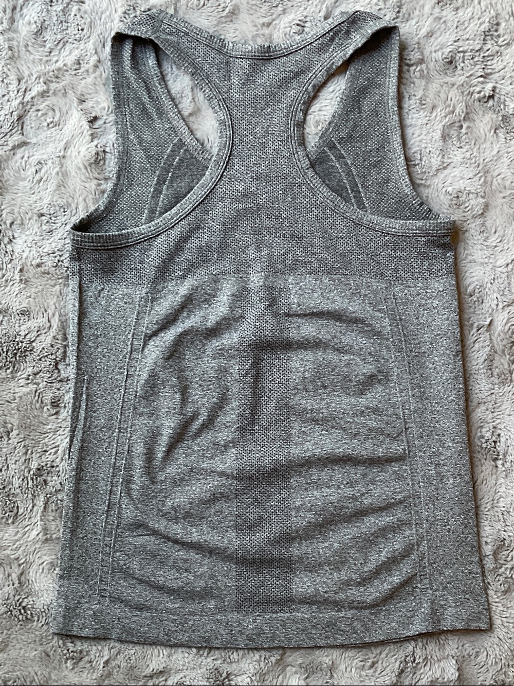 Women's Gray Racerback Performance Tank Top - Picture 3 of 3